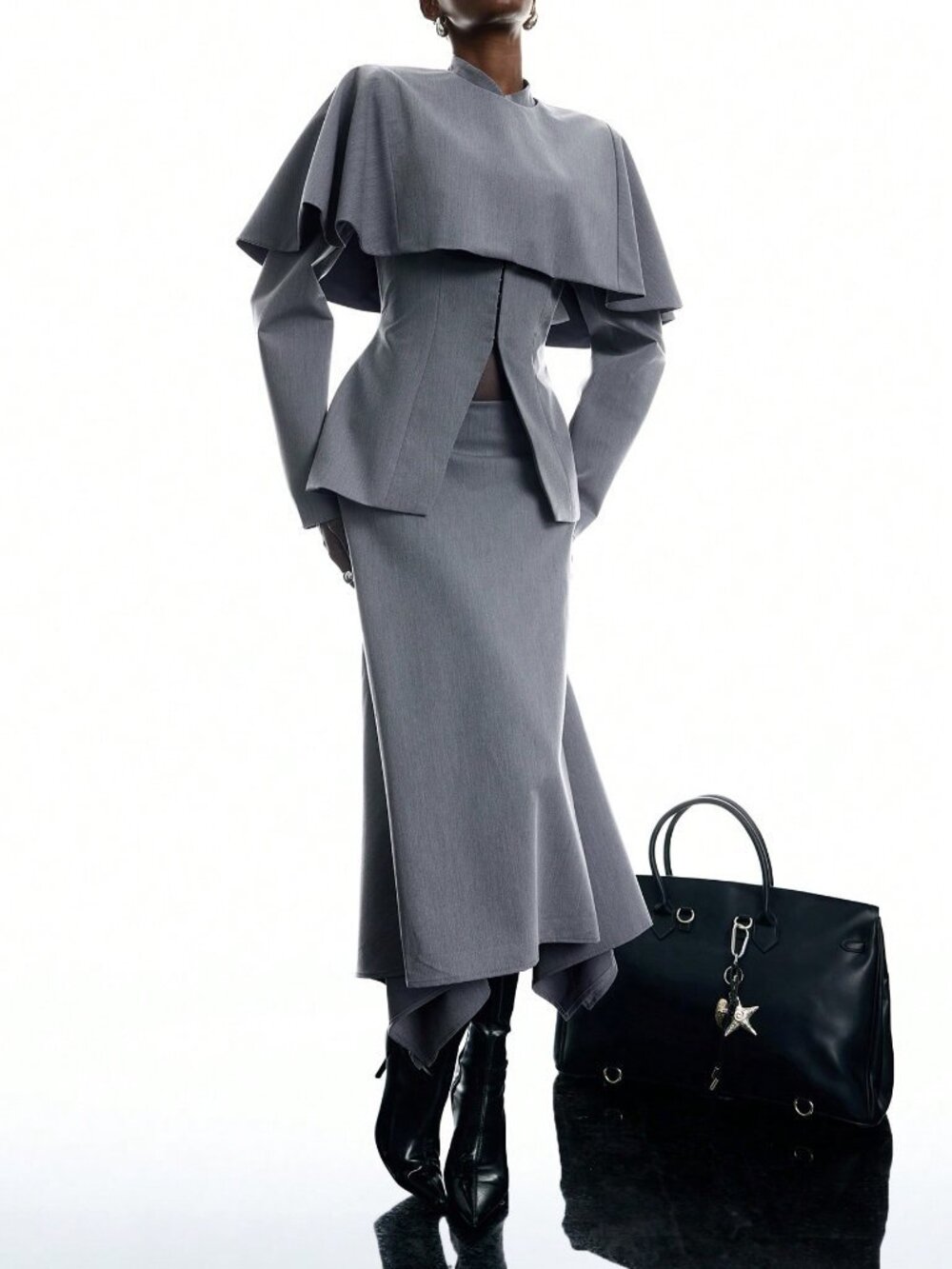 Grey Casual Women's Blazer - Picture 5 of 8